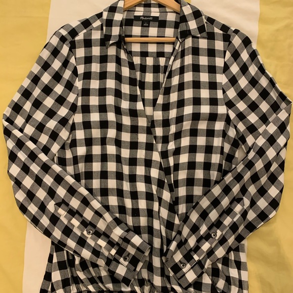 Wrap-Front Shirt in Buffalo Check - Picture 5 of 7